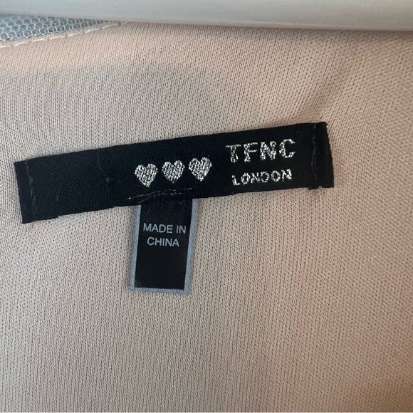 TFNC V Neck Sequins Midi Dress Plus Sz 22 Maternity Golden Party Formal Cocktail - Picture 14 of 16